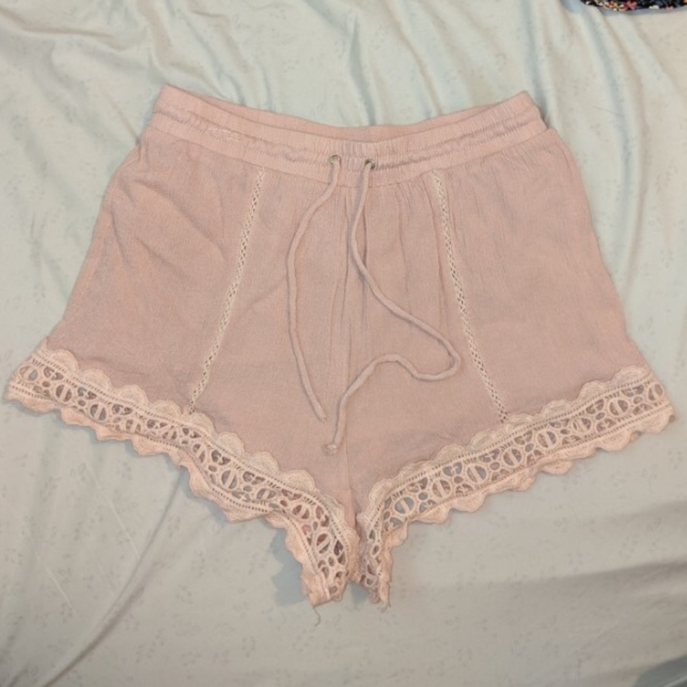 Nice, pink, casual, high waisted shorts